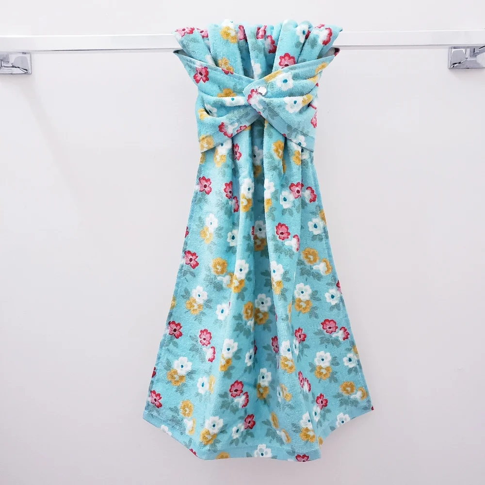 ❤️New!❤️#0994-D ■Pioneer Woman Hang'N'Snap HAND Towel *Select your snap🤍